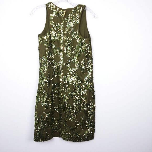 J.crew green sequin iridescent dress size 00 - Picture 6 of 8